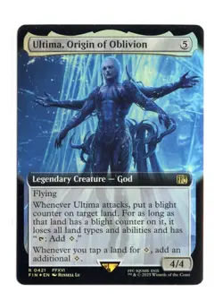 Ultima, Origin of Oblivion (Extended Art) R 421 Foil Final Fantasy MTG Card NM - Image 1