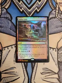 1x Sulfur Falls Prerelease Promo Foil - LP Dominaria MTG Magic the Gathering - Image 1