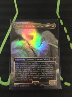 MTG Magic The Gathering Gandalf Of The Secret Fire Foil Borderless LOTR - Image 1