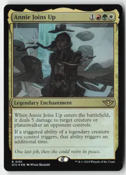 MTG - Annie Joins Up FOIL R Outlaws of Thunder Junction 191 LP-NM - Image 1