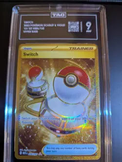 2023 Pokemon 151 Switch 206/165 Hyper Rare MEW EN TAG 9 Mint - Image 3