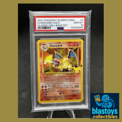 2021 Pokemon TCG Charizard 4/102 Celebrations Classic Collection PSA 10 GEM MINT - Image 1