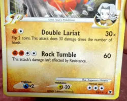 NM HOLO BLEED ⭐ Rhyperior 32/111 Rising Rivals Holo Rare Pokemon TCG - Image 4