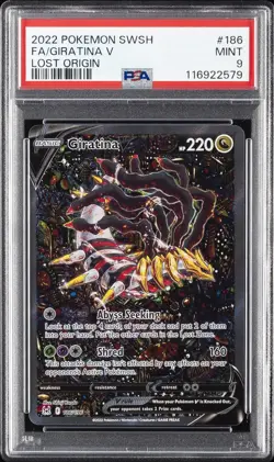 2022 POKEMON SWORD & SHIELD LOST ORIGIN #186 FULL ART/GIRATINA V PSA 9 - Image 1