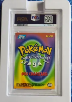 1999 Topps Charizard #6, Pokemon Movie Edition PSA 8 - Image 2