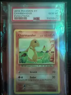 2016 POKEMON XY EVOLUTIONS #9 CHARMANDER PSA 10 - Image 2