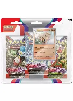 Pokemon TCG: Scarlet and Violet Base Set 3 Pack Triple Blister Arcanine Sealed - Image 1