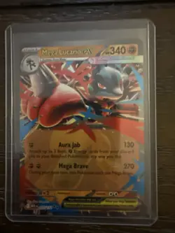 2025 Pokemon Mega Lucario EX 077/132 - 5ban Graphics - Secret Rare Holo - NM Raw - Image 1