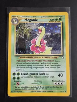 Meganie - Meganium Pokemon German TCG 11/111 Holo Neo Genesis - Image 1