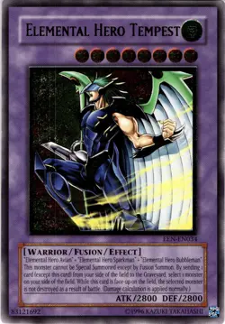 MCM COMIC CON EBAY LIVE YUGIOH ELEMENTAL HERO TEMPEST ULTIMATE UNLI EEN-EN034 EX - Image 1