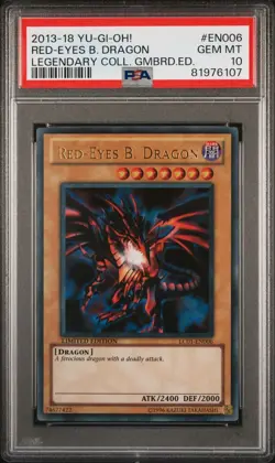 YuGiOh Red-Eyes Black Dragon LC01-EN006 Ultra Rare Limited Edition PSA 10 - Image 1