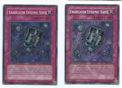 Yugioh! 2x Eradicator Epidemic Virus FOTB-EN068 Secret Rare 1st Edition First - Image 1