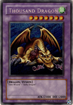 MCM COMIC CON EBAY LIVE YUGIOH THOUSAND DRAGON SECRET MP MRD-E143 - Image 1