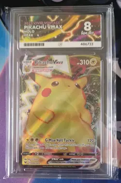 Pikachu VMAX 044/185 Ace 8 - Vivid Voltage Full Art Graded Pokemon Card NM-Mint - Image 1