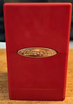 Ultra Pro Satin Tower Deckbox Red Holds 100 Double Sleeved Cards & Dice - Image 1