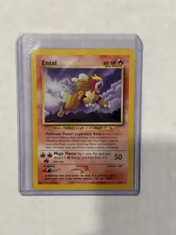 Pokemon TCG Entei Neo Revelation Card 17/64 Non-Holo Card MP - Image 1