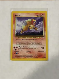 Pokemon TCG Entei Neo Revelation Card 17/64 Non-Holo Card MP - Image 4