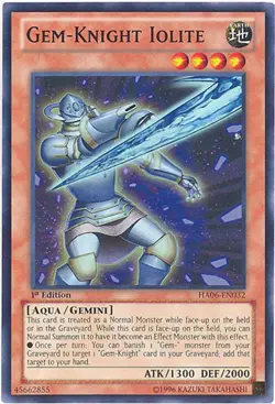 Yu-Gi-Oh Card - HA06-EN032 - GEM-KNIGHT IOLITE (super rare holo) - NM/Mint - Image 1