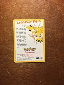 Legendary Birds Crossword - WOTC Black Star Promo Insert Card - Pokemon TCG - NM - Image 1