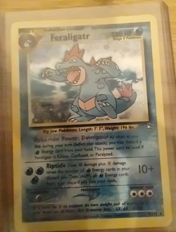 Feraligatr 5/111 Neo Genesis Holo Rare holo swirl Pokemon Card LP - Image 4