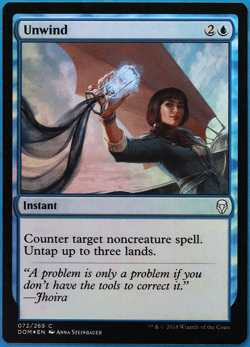 Unwind FOIL Dominaria NM Blue Common MAGIC GATHERING CARD (ID# 502382) ABUGames - Image 1