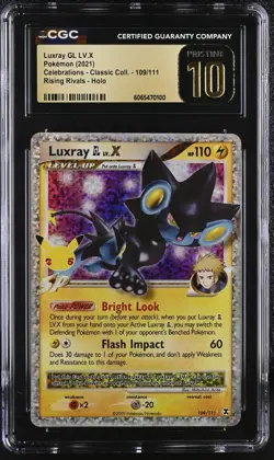 CGC 10 Luxray GL LV.X 109/111 2021 Celebrations - Classic Pristine Pokemon Card - Image 1
