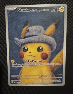Pokemon Van Gogh Museum: Pikachu with Grey Felt Hat Promo Card - Image 1