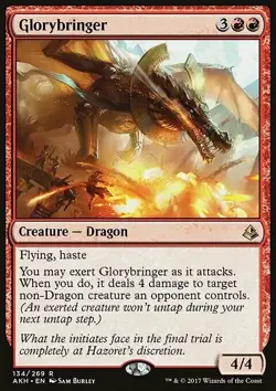 Magic the Gathering MTG Glorybringer (134) Amonkhet LP - Image 1