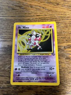 Pokemon TCG Mr. Mime Jungle 6/64 Holo Unlimited Holo Rare - Image 1