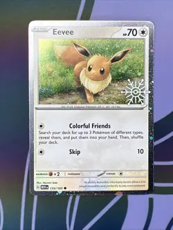 Eevee 133/165 Pokemon Holiday Calendar 2025 Festive Stamp Snowflake - Image 1