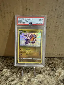 2019 POKEMON SUN & MOON HIDDEN FATES #SV39 GABITE-HOLO PSA 9 - Image 1