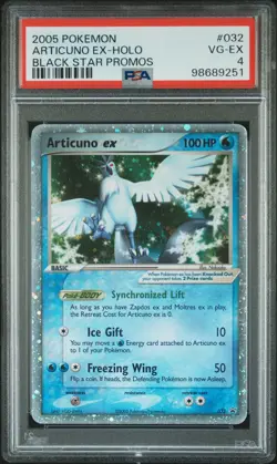2005 POKEMON BLACK STAR PROMOS #032 ARTICUNO EX-HOLO PSA 4 - Image 1