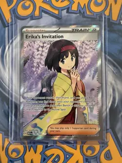 Pokemon TCG Erika's Invitation Scarlet & Violet 151 Ultra Rare Full Art 196/165 - Image 1
