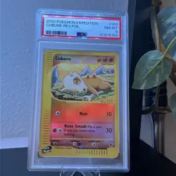Pokemon TCG Cubone Reverse Holo Expedition PSA 8 - Image 1