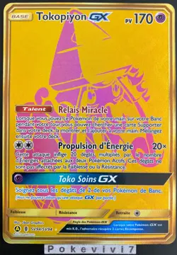 Carte Pokemon TOKOPIYON SV94/SV94 GX Secrete Soleil et Lune 11,5 SL11.5 FR NEUF - Image 1