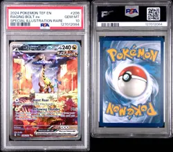 POKEMON PSA 10 2024 SV Temporal Forces Raging Bolt ex 208/162 SIR *2084 - Image 3
