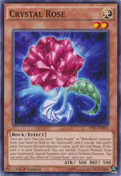 Yugioh! LP Crystal Rose - SP17-EN021 - Common - 1st Edition Lightly Played, Engl - Image 1