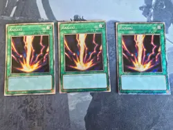 Yugioh 3x Raigeki RA03-EN083 Platinum Secret Rare NM 1st Edition - Image 1