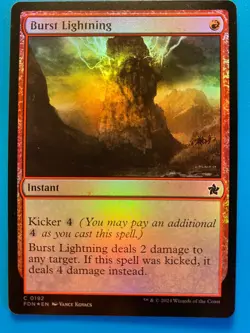 MTG 1x FOIL Burst Lightning # 192 Foundations Magic the Gathering Card x1 NM - Image 1
