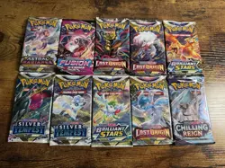 10x Pokemon Booster Pack Lot AUTHENTIC, UNWEIGHED, & SEALED Cards - Image 1