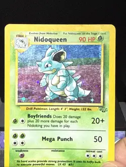 Pokemon Card Nidoqueen 7/64 Jungle Set Holo Rare WOTC Played 5 - Image 2