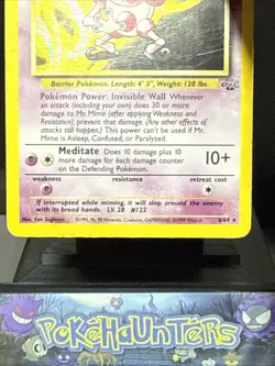 Pokemon Card Mr. Mime 6/64 Jungle Set WOTC Rare Holo Played 2 - Image 3
