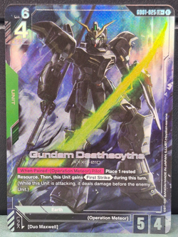 Deathscythe GD01-025 LR+ Alt Art Foil Gundam Newtype Rising Card Game Near Mint - Image 1