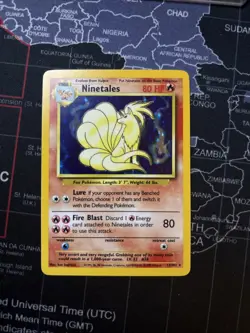 Pokemon TCG Ninetales Base Set Holo Unlimited Rare Card 12/102 - Image 1