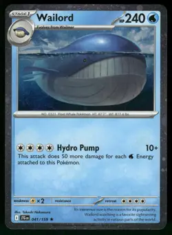 Wailord - (Cosmos Foil) Promo Miscellaneous Cards & Products 041/159 NM - Image 1