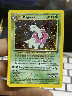 GERMAN Meganium 10/111 Meganie Neo Genesis 2001 Holo Rare WOTC Pokemon Card TCG - Image 3