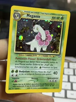 GERMAN Meganium 10/111 Meganie Neo Genesis 2001 Holo Rare WOTC Pokemon Card TCG - Image 4