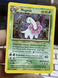 GERMAN Meganium 10/111 Meganie Neo Genesis 2001 Holo Rare WOTC Pokemon Card TCG - Image 5