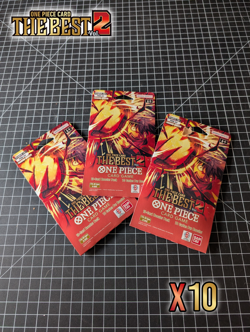 10x One Piece Card Game Premium Booster Pack English TCG PRB02 Sleeved Pack - Image 1