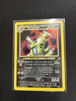 Pokemon TCG Tyranitar Holo Rare Card 12/75 Neo Discovery - Image 1